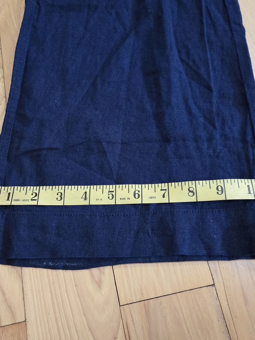 Briggs Linen Blend Navy Wide Leg Pants - Picture 7 of 8